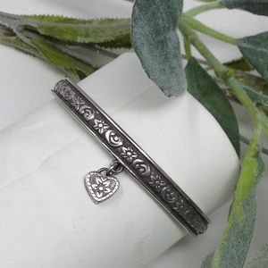 Brighton Antiqued Heart Scroll Bracelet Heart